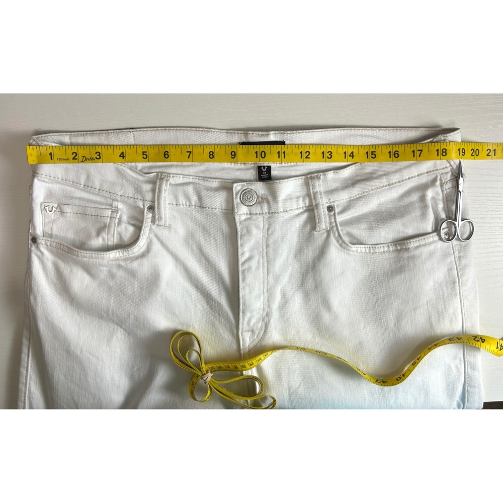 True Religion Rocco Relaxed Skinny Jeans White Renegade SN Mens 33 Stretch Denim - Picture 3 of 15